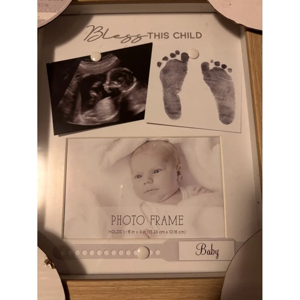 Bless This Child Baby Photo Frame in White